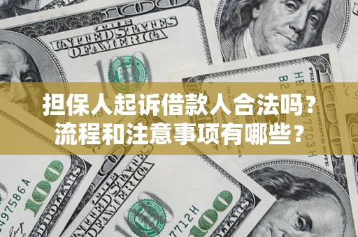 武汉担保人起诉借款人合法吗？流程和注意事项有哪些？