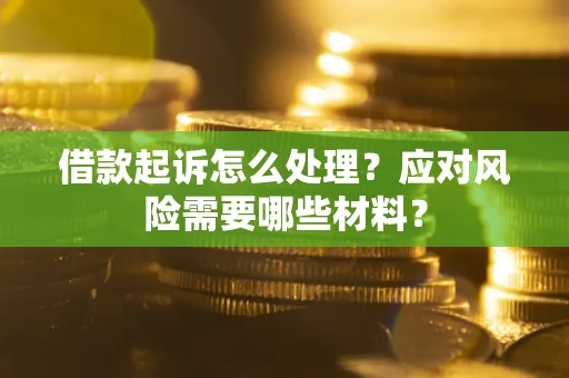 武汉借款起诉怎么处理？应对风险需要哪些材料？