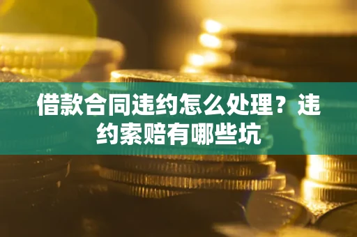 武汉借款合同违约怎么处理？违约索赔有哪些坑