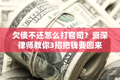 武汉欠债不还怎么打官司？资深律师教你3招把钱要回来