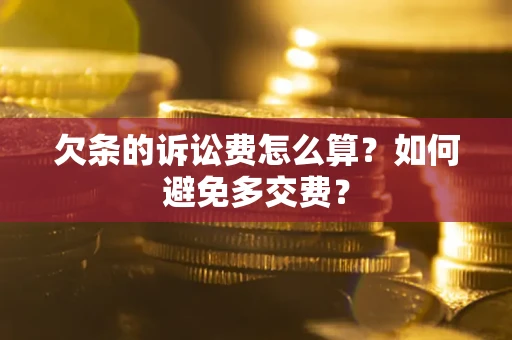 武汉欠条的诉讼费怎么算？如何避免多交费？