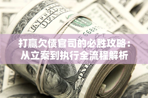 武汉打赢欠债官司的必胜攻略：从立案到执行全流程解析