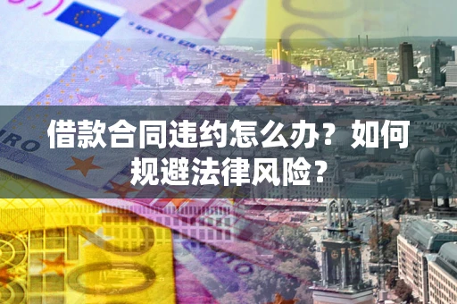 武汉借款合同违约怎么办？如何规避法律风险？